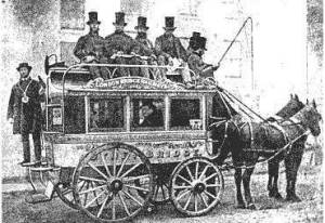 Один из ранних образцов омнибуса, ок. 1855г.